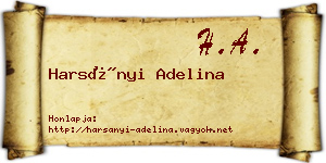 Harsányi Adelina névjegykártya